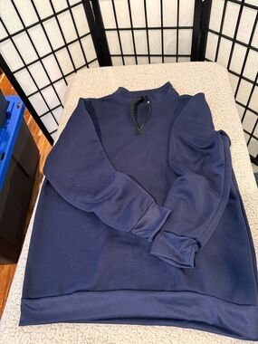 Men's Navy Quarter-Zip Pullover Sweatshirt